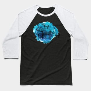 Elephant Water Color Baseball T-Shirt